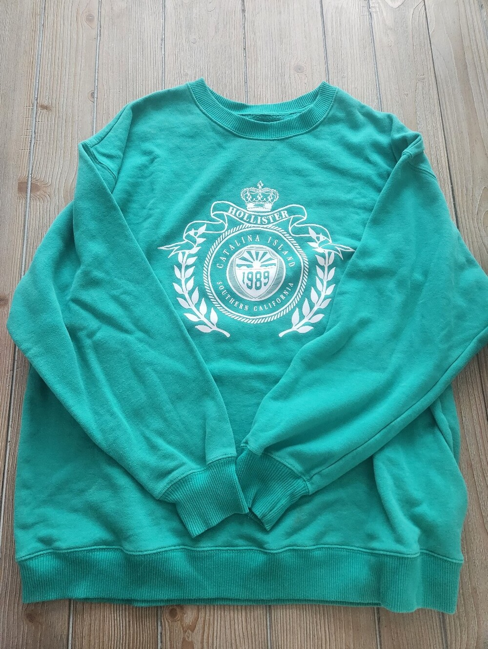 Hollister Teal Crewneck Sweatshirt - Women's